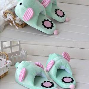 Tropical Pineapple Buddha Elephant Print Premium Home Slippers