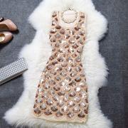  Sequined Lace Dress