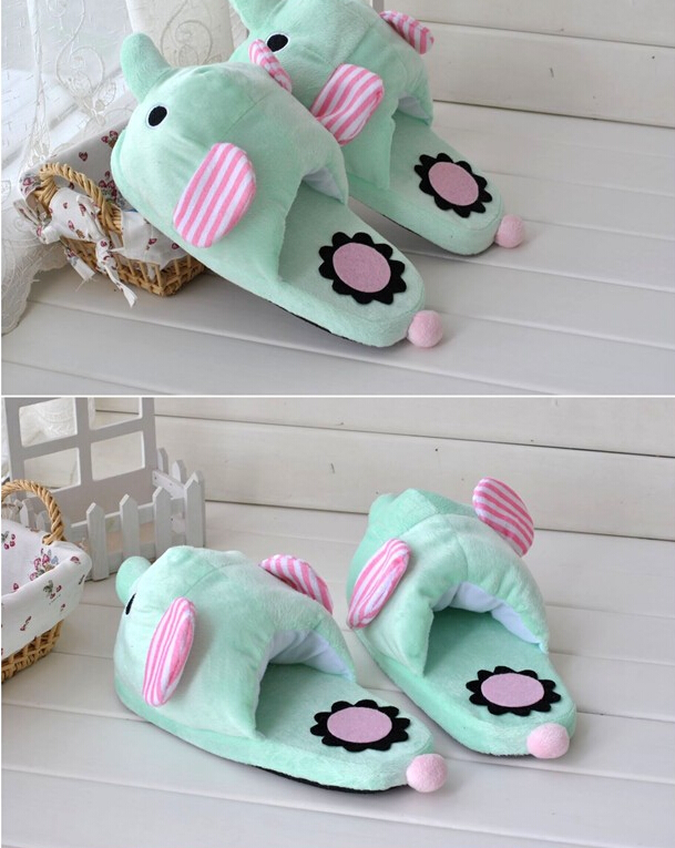 Cute Elephant Winter Indoor Slippers on Luulla