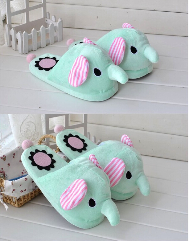 Cute Elephant Winter Indoor Slippers on Luulla